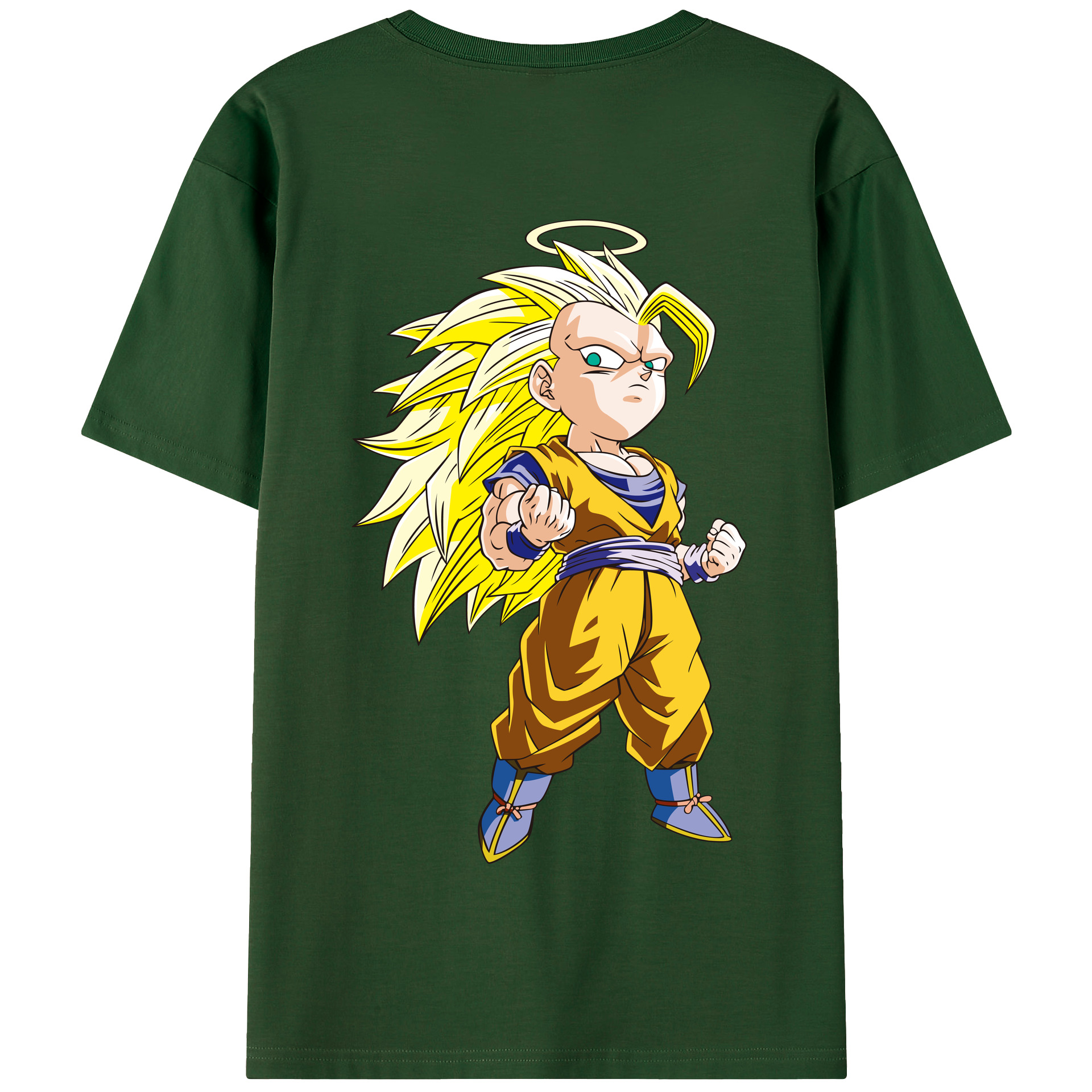 （画像用） ドラゴンボール 孫悟空（そん ごくう）Son Goku カカロット DRAGON BALL Kakarotto 綿100％半袖Tシャツ（背面プリント）